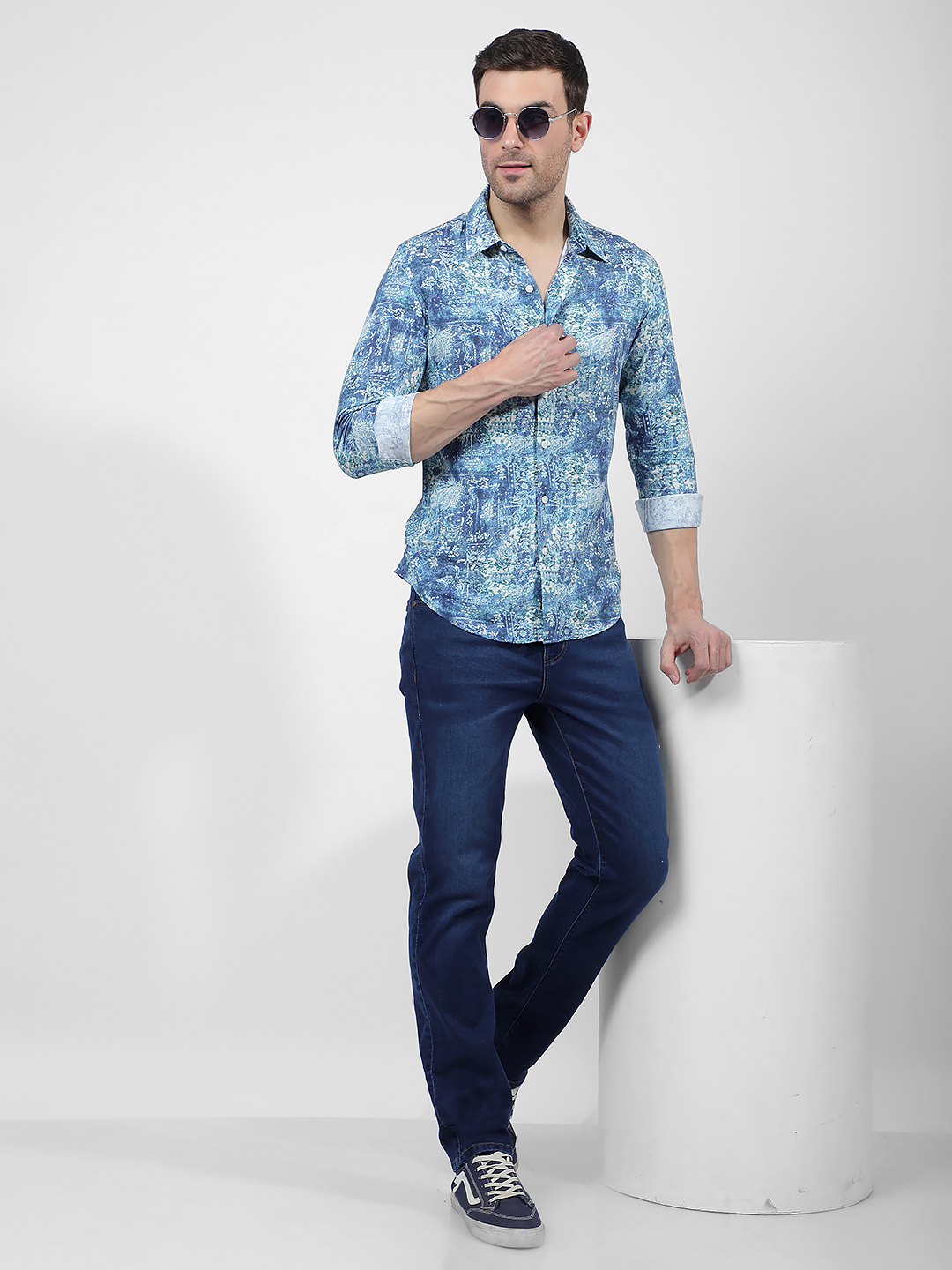 Numero Uno Men Faded Blue Jeans